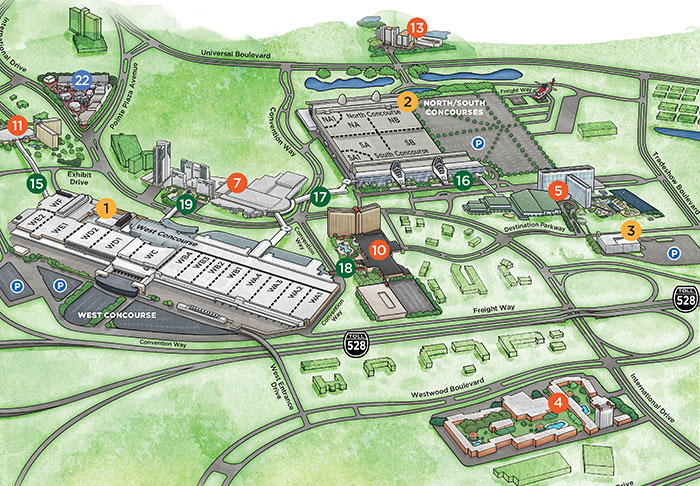 orlando convention center map Book An Event Orange County Convention Center orlando convention center map